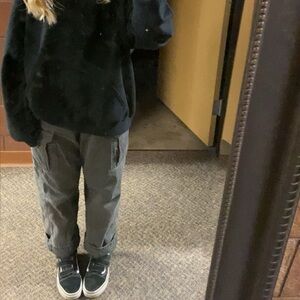 grey cargos baggy